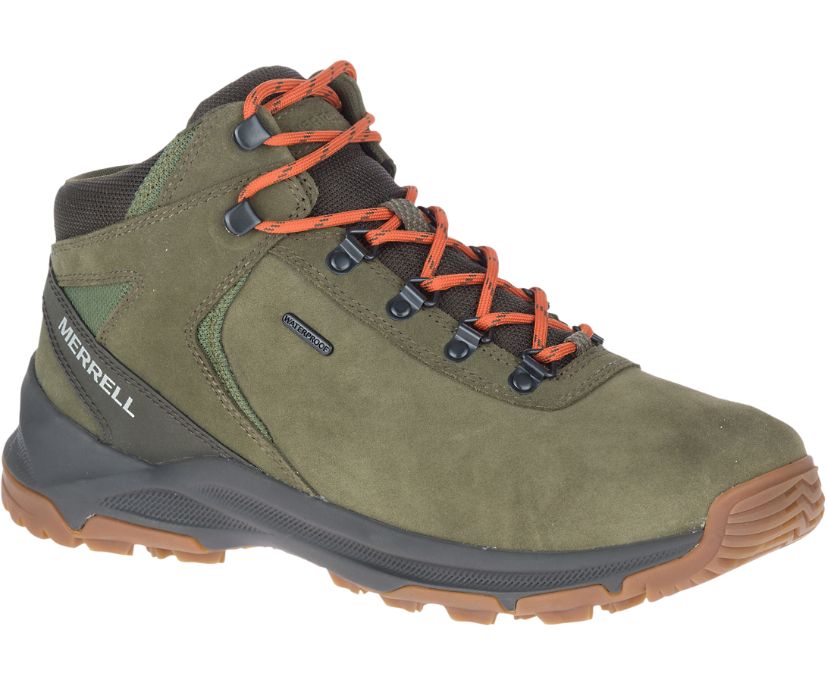 Buty Merrell Erie Mid Wasserdicht Wide Width - Buty Trekkingowe Męskie Merrell - Oliwkowe [INVXC-795